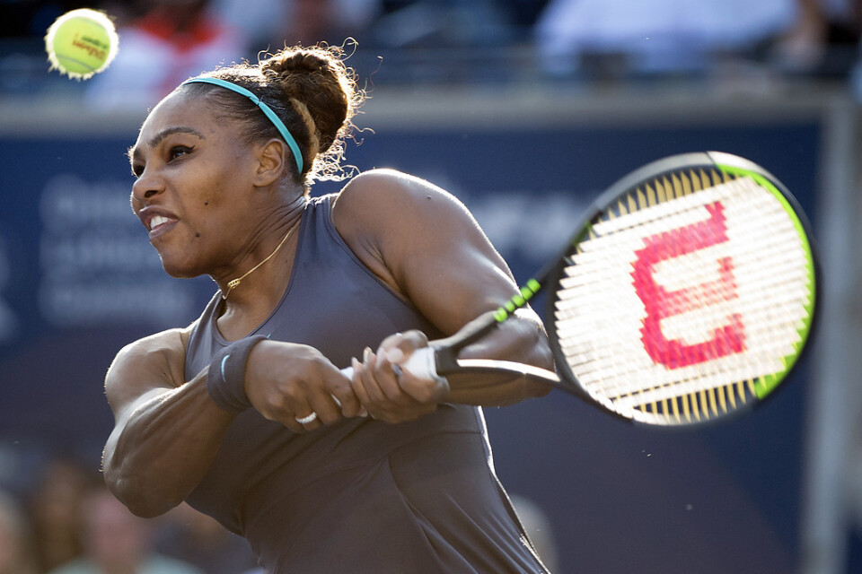 Serena Williams under förra veckans WTA-turnering i Toronto.