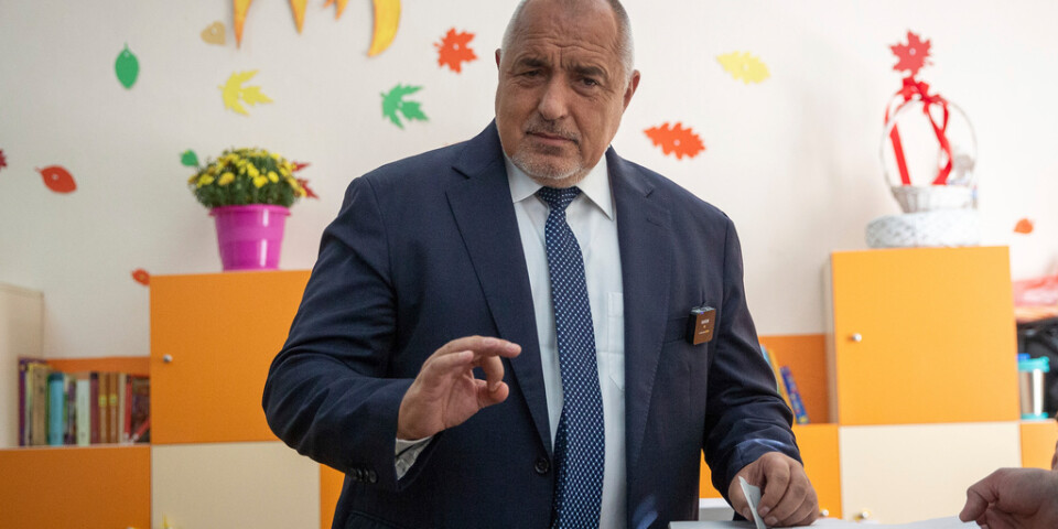 Den tidigare bulgariske premiärministern Boyko Borisov röstar i söndagens val. Hans parti Gerb ser enligt vallokalsundersökningar ut att bli största parti.