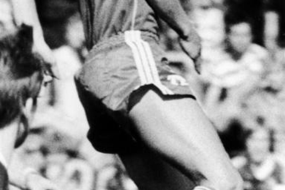 Jan-Åke i slutet av sin skadetyngda karriär, 1982.