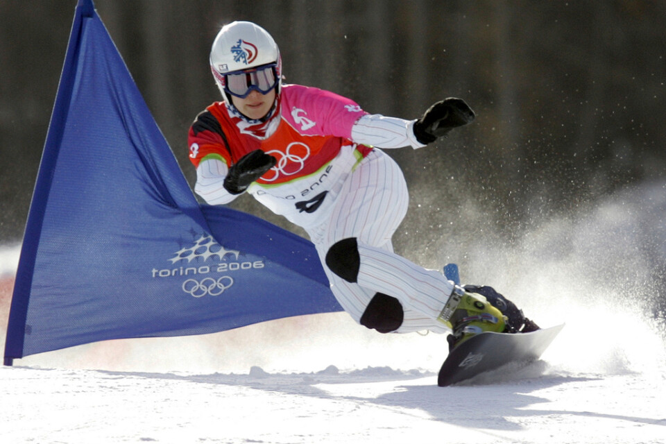 Rosey Fletcher i samband med tävlingarna vid OS i Turin 2006. Arkivbild.