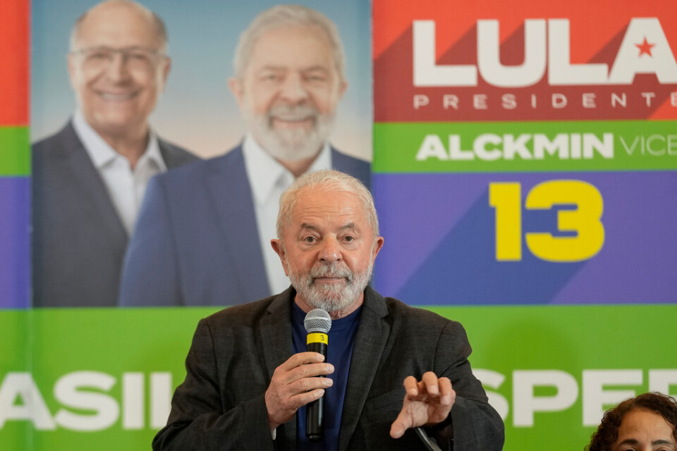 Kandidaten och tidigare preisdenten Luiz Inácio "Lula" da Silva fick störst stöd i första valomgången.