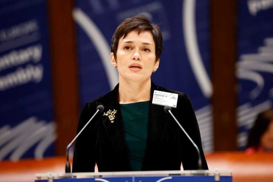 Jevgenija Kara-Murza var på plats hos Europarådet i Strasbourg i oktober förra året för att ta emot Vaclav Havel-priset i sin makes namn. Arkivbild.