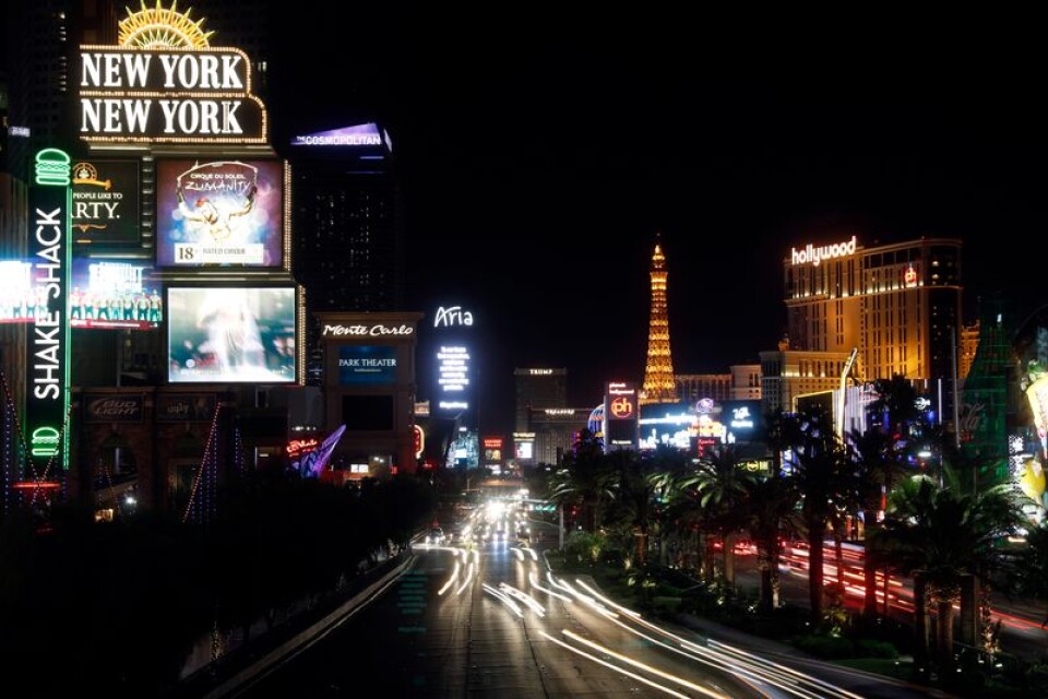 The Strip i Las Vegas en vecka efter USA:s värsta masskjutning.