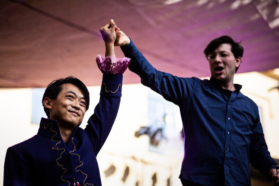 Pianisten David Huang och dirigenten Christian Karlsen är grundare och konstnärliga ledare för Gränslandet. Båda medverkar på årets festival. Pressbild.