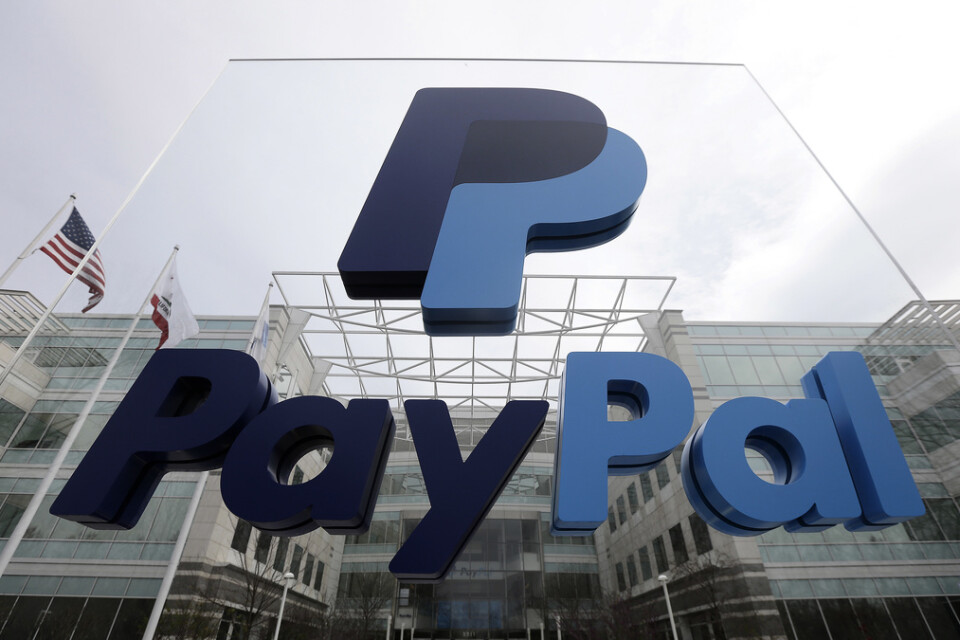 Betaljätten Paypal föll hårt på den amerikanska börsen. Arkivbild.