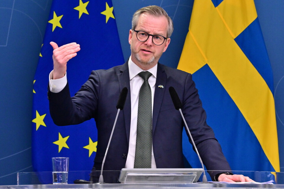 Finansminister Mikael Damberg (S) håller en pressträff om ekonomiska konsekvenser av Rysslands invasion av Ukraina.