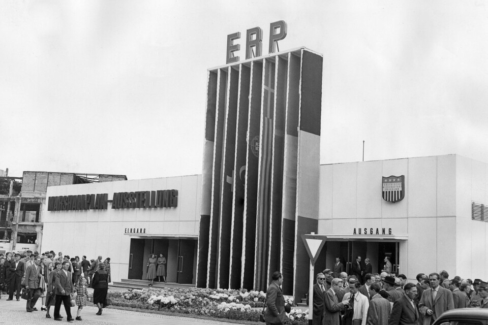 Marshallplanen hjälpte Europa på fötter efter andra världskriget. Här Marshall Plan-byggnaden i Västberlin 1951.