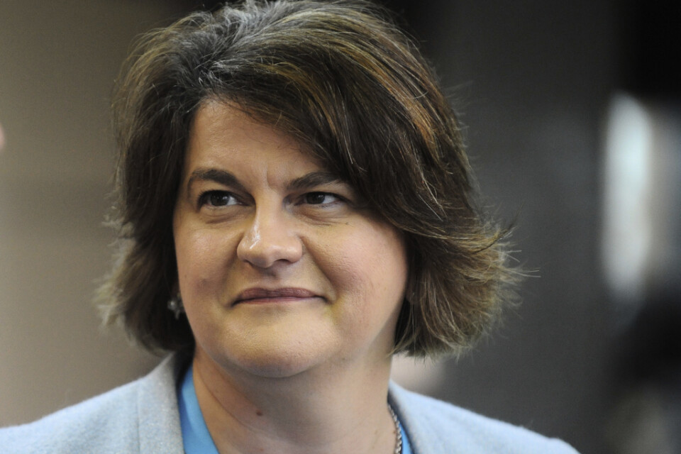 Arlene Foster är partiledare för unionistpartiet DUP i Nordirland. Arkivfoto.