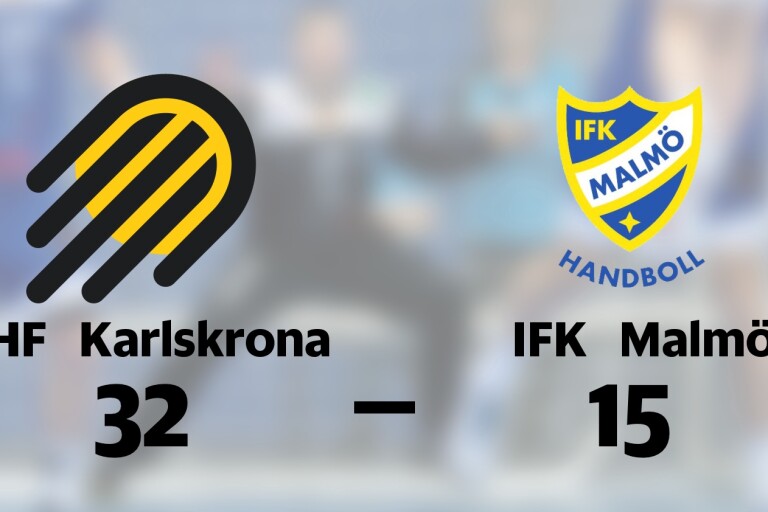 Målfest när HF Karlskrona krossade IFK Malmö
