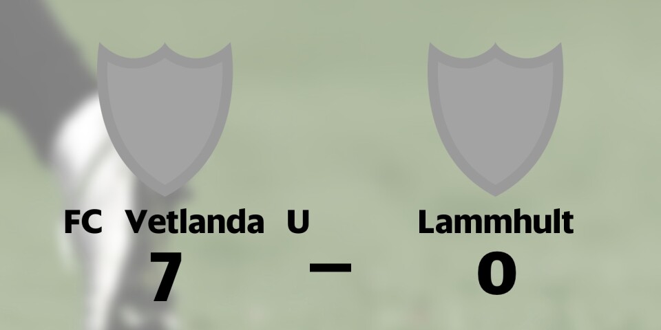 Defensiv genomklappning när Lammhult föll mot FC Vetlanda U
