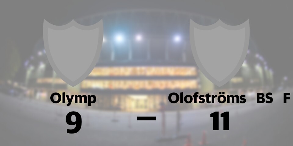 BS Olymp förlorade mot Olofströms BS F