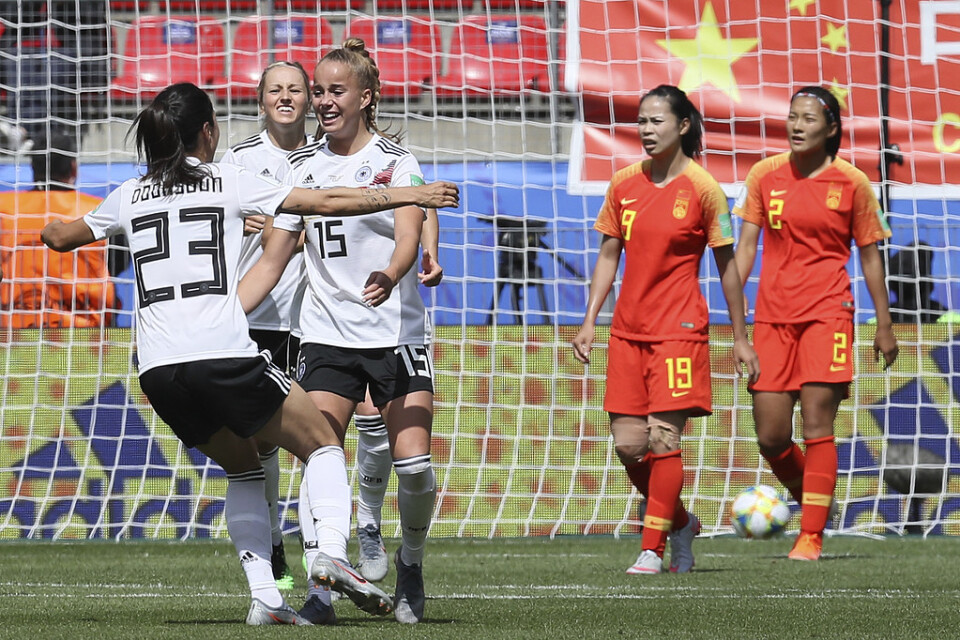 Giulia Gwinn gjorde matchens enda mål mot Kina.