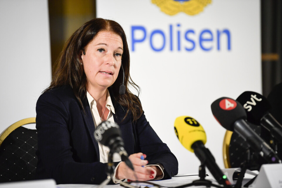 Kammaråklagare Anna Lander under pressträff med anledning av att åtal väcktes i målet som rör den döda treåringen i Norrköping