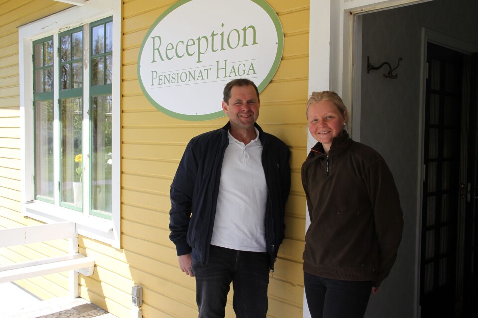 Henrik och Karin Pettersson, far och dotter, driver sedan april 2019 Pensionat Haga.