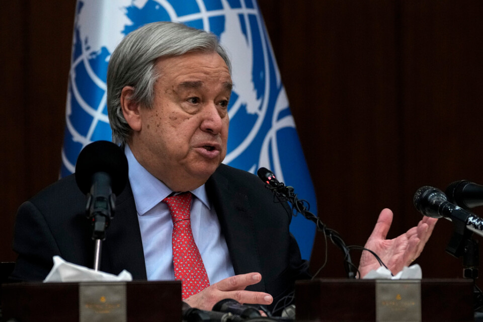 FN:s generalsekreterare António Guterres varnar för att kvinnors rättigheter hotas och inskränks. Arkivbild.