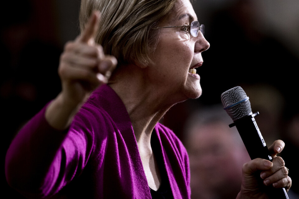 Den demokratiska presidentaspiranten och Massachusettssenatorn Elizabeth Warren.