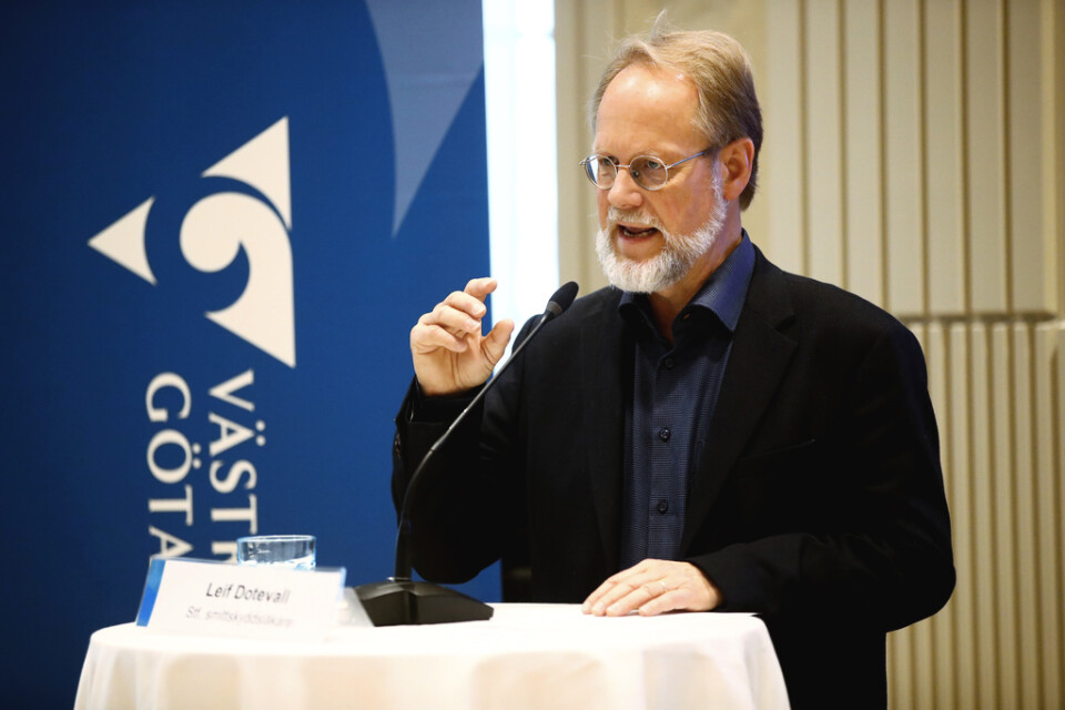 "Allting talar ändå för att det är en långsam minskning", säger Leif Dotevall, ställföreträdande smittskyddsläkare i Västra Götalandsregionen.