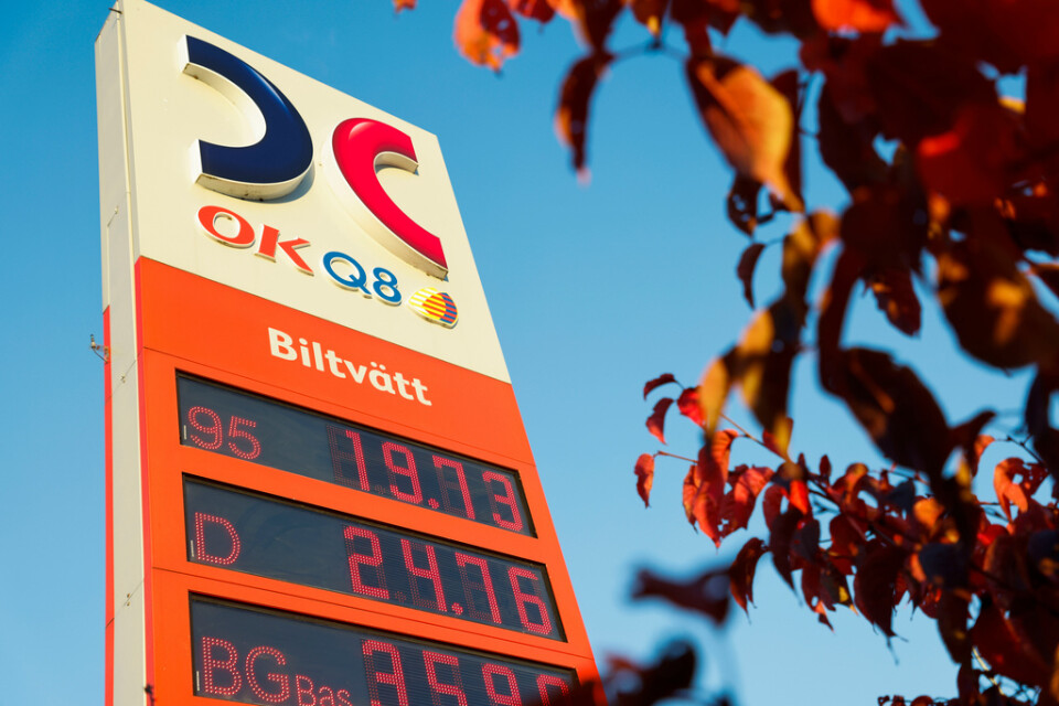 Dieselpriset var på rekordnivåer i oktober. Arkivbild.
