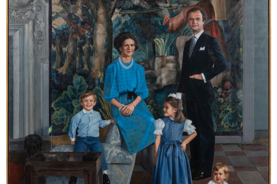 John E Franzéns målning "Carl XVI Gustaf med familj" väckte stor uppståndelse.