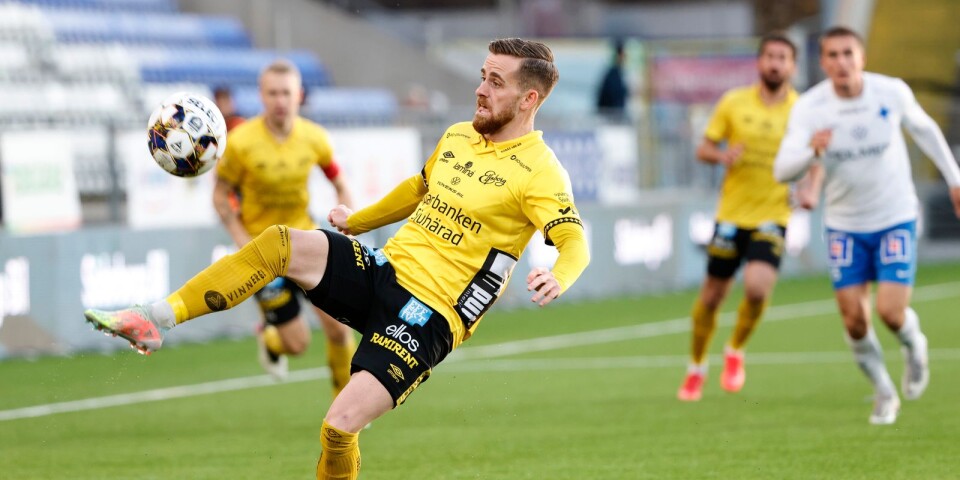 Rasmus Alm hade en bra kväll i U21-laget, med ett mål och två assist, när Elfsborg slog Öis med 5–0. Bilden är från det allsvenska mötet med Norrköping tidigare i år.