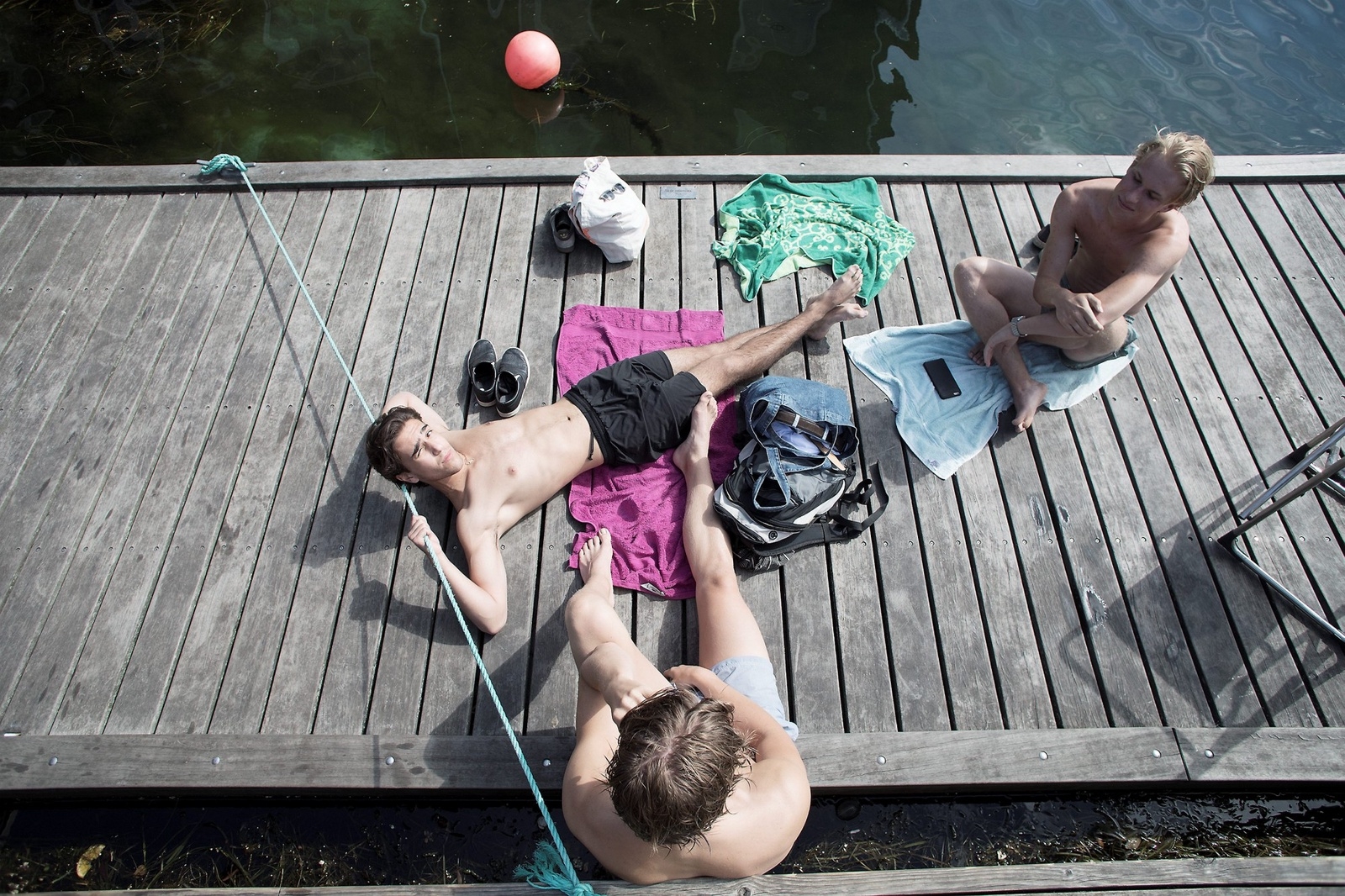 Tre killar från Stockholm såg badet på Instagram och stack dit. Foto: Jörgen Johansson