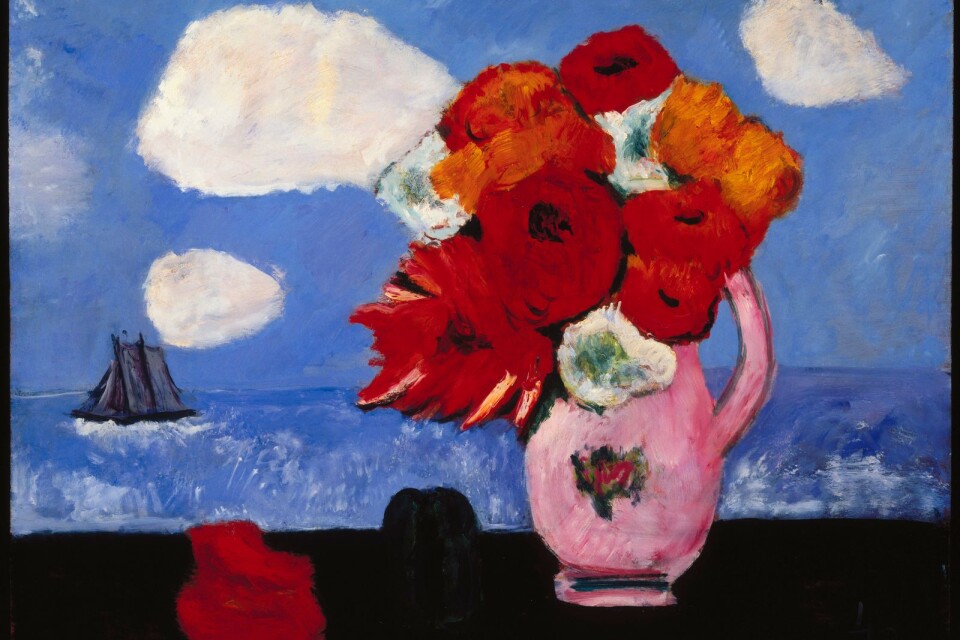 Marsden Hartley: ”Summer Clouds and Flowers”, (1942).
