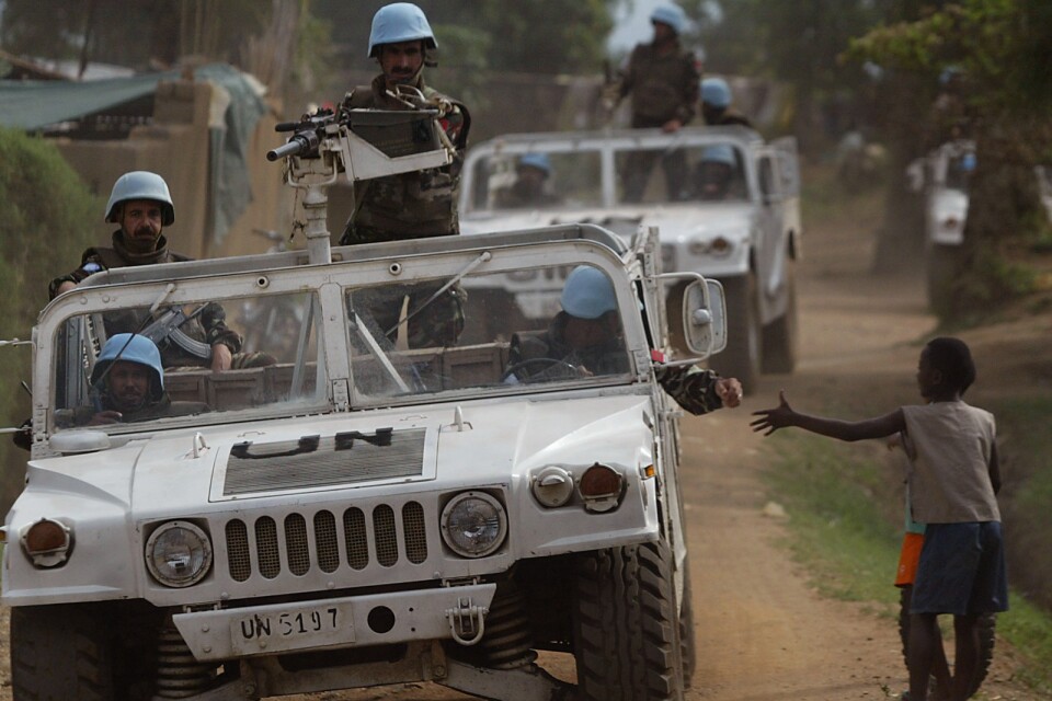 FN-patruller i Bunia, Demokratiska Republiken Kongo.
