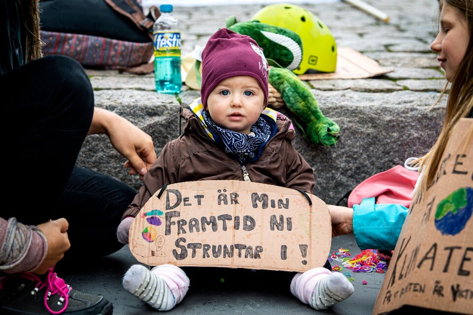 Från klimatstrejken den 27 september i Karlskrona.