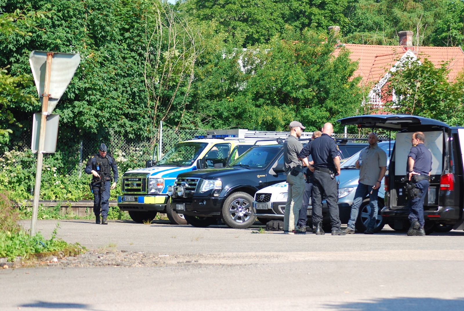 Polisinsatsen pågår i Hästveda.