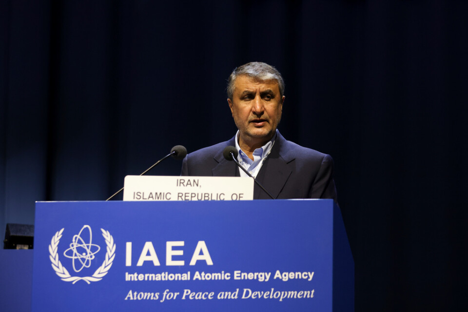 Irans atomenergichef Mohammad Eslami under en IAEA-konferens i Wien i september.