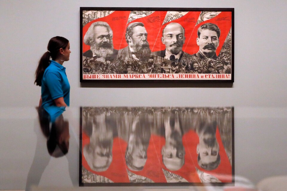 En del av utställningen ”Red Star Over Russia”, som visades på Tate Modern i London 2017.
