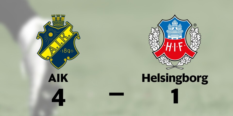 AIK vann mot Helsingborgs IF
