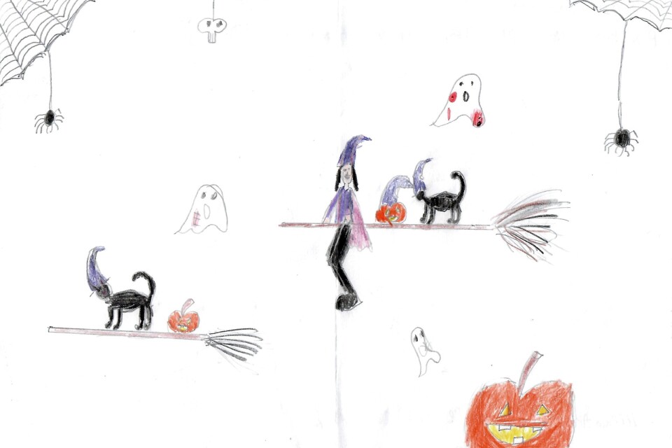 Hilma Åkesson har ritat Halloween.