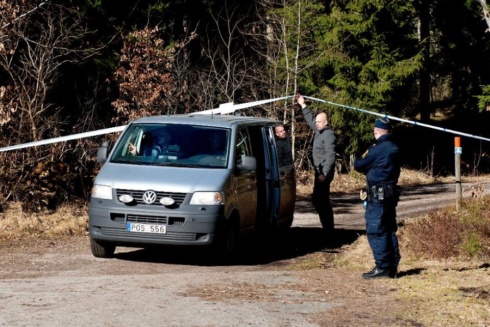Gängledaren sköts ihjäl med flera revolverskott på en skogsväg i Bergamåla, i mars 2012. Nu begär en av de dömda för mordet, en 31-årig man, nåd hos regeringen. Foto: Maths Olsson
