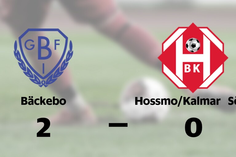 Bäckebo vann mot Hossmo/Kalmar Södra på hemmaplan