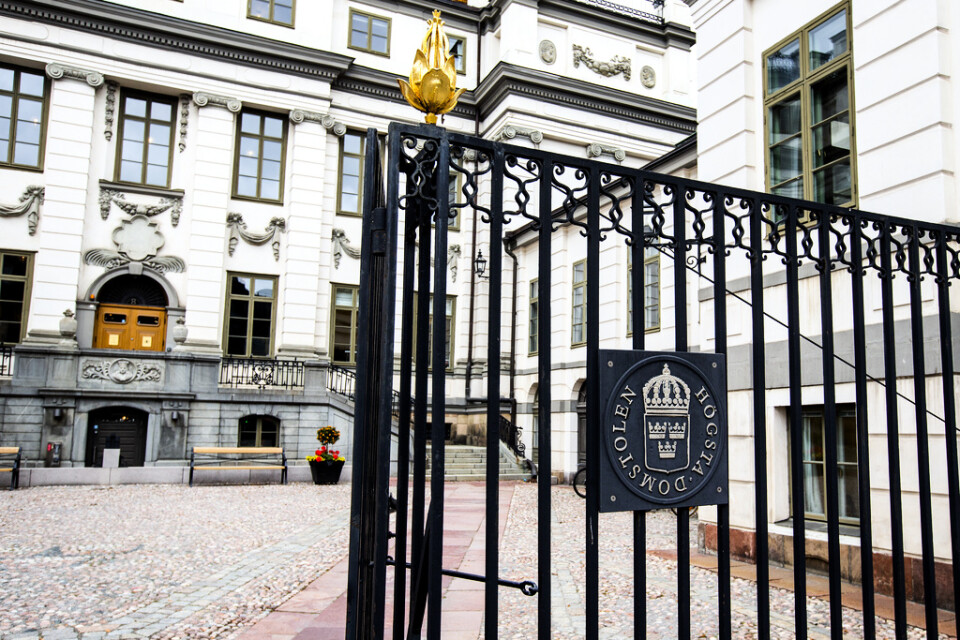Högsta domstolen i Stockholm.