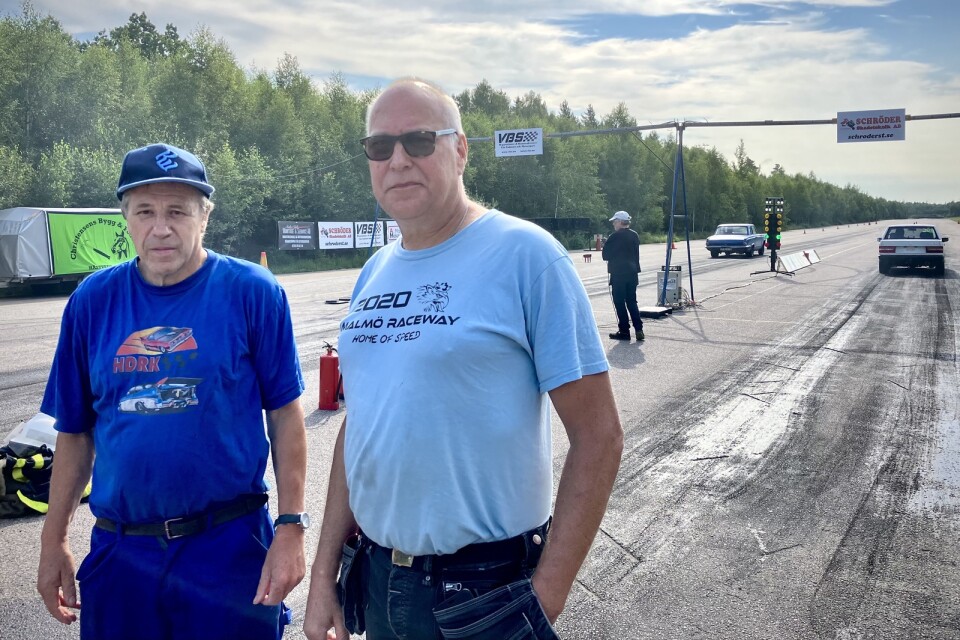 Bertil Bernersson och Håkan Gudmundsson, Hässleholms dragracingklubb.