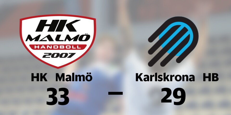 Karlskrona HB förlorade borta mot HK Malmö