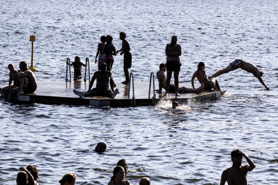 Tanto strandbad i Stockholm hade "tjänligt vatten med anmärkning" vid provtagningen den 7 juni. Arkivbild.