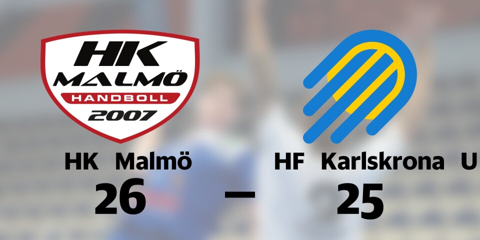 HK Malmö vann mot HF Karlskrona U