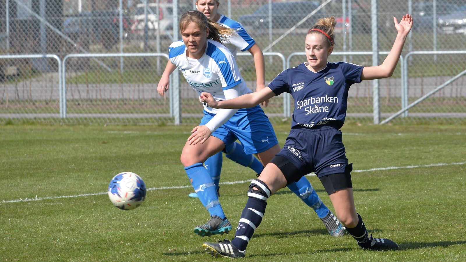 Ebba Fransson och unga FC Hessleholm stod upp bra i återkomsten till tvåan. Foto: Marika Höghäll