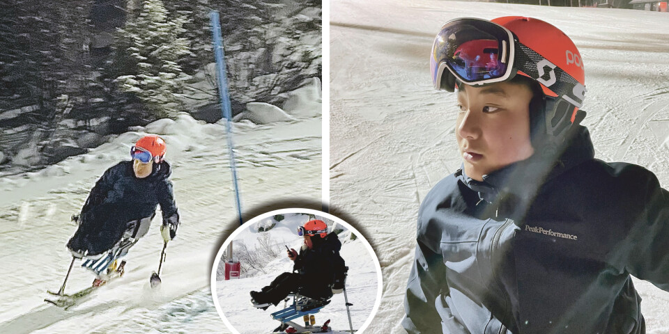 John, 13, kan inte gå – men åker slalom i världsklass