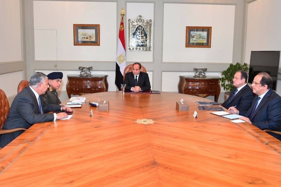 President Abdel-Fattah El-Sissi, i ett möte efter attacken, som var den dödligaste på mycket lång tid mot civila i Egypten.