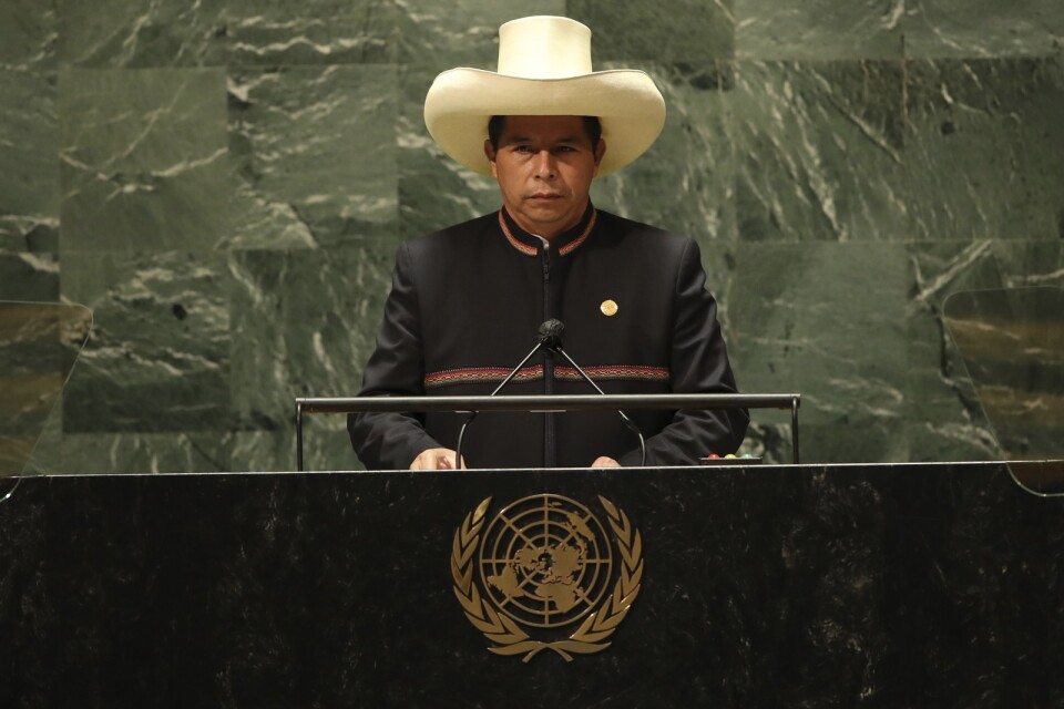 Perus president Pedro Castillo har lovat inhemska grupper mer inflytande. Arkivbild.