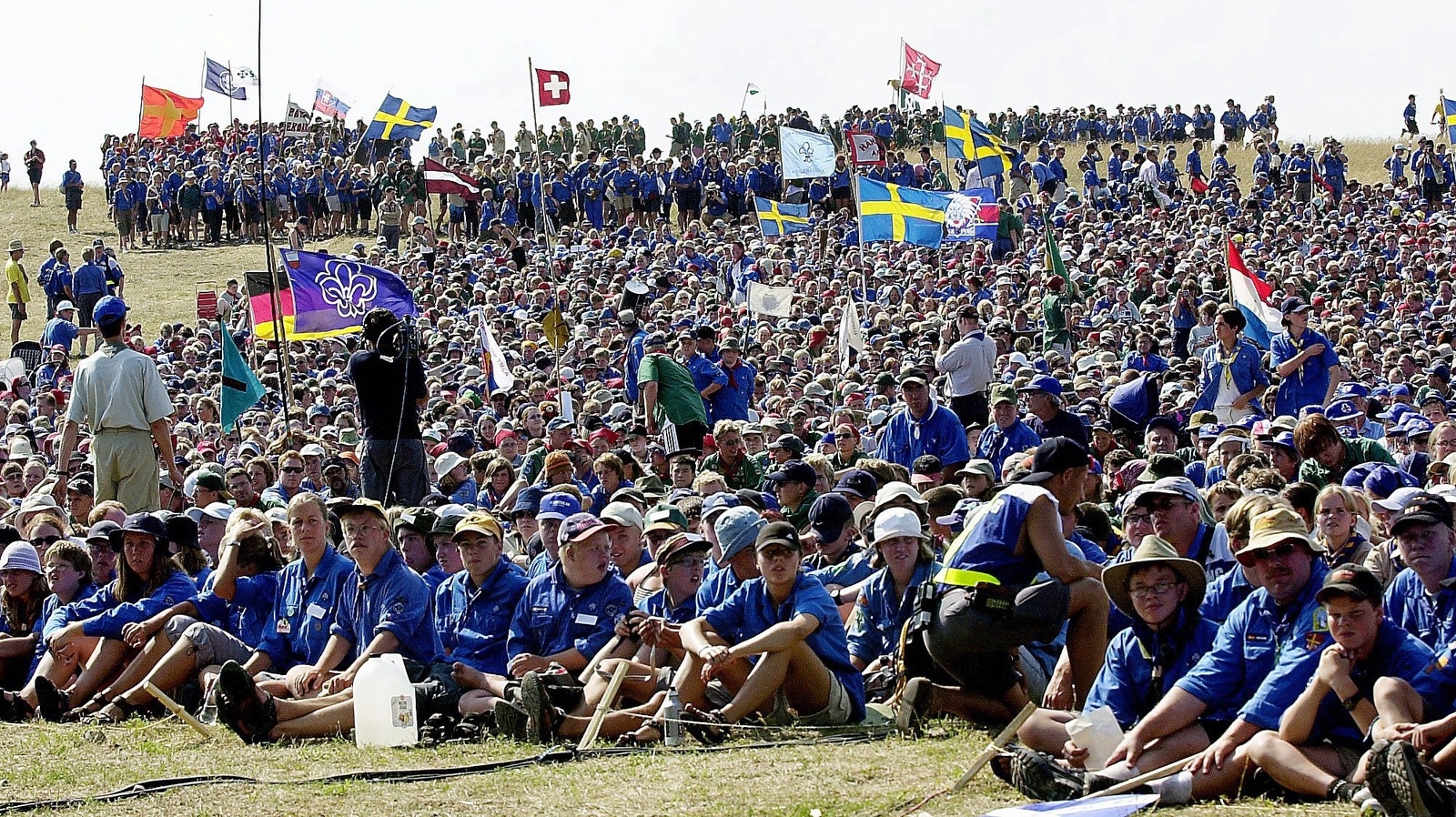 11 000 deltagare kommer till årets jamboree på Rinkabyfältet utanför Kristianstad. Bilden är från 2004 års jamboree.  Foto: arkiv/Scouterna