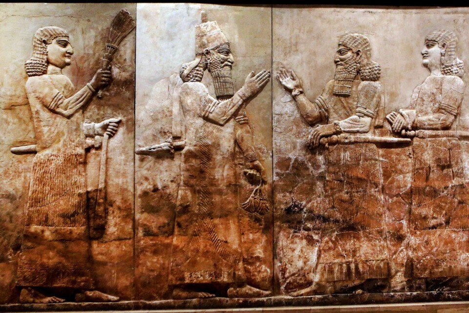 Mesopotamien i nuvarande Irak räknas som världens äldsta civilisation. Reliefen är från Iraks nationalmuseum i Bagdad. Arkivbild.