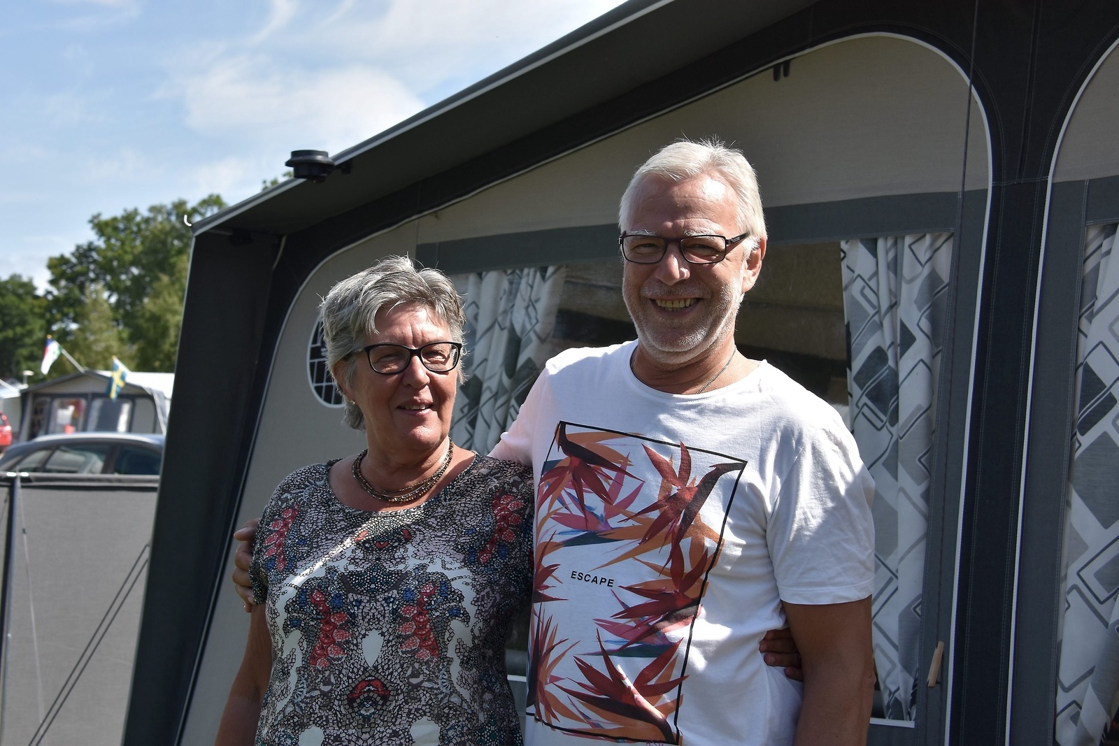 Ronny och Ann-Louise Ebbesson från Hässleholm är långliggare på Osby camping.