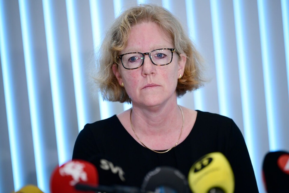 Eva Melander, smittskyddsläkare Region Skåne vid en pressträff om corona.