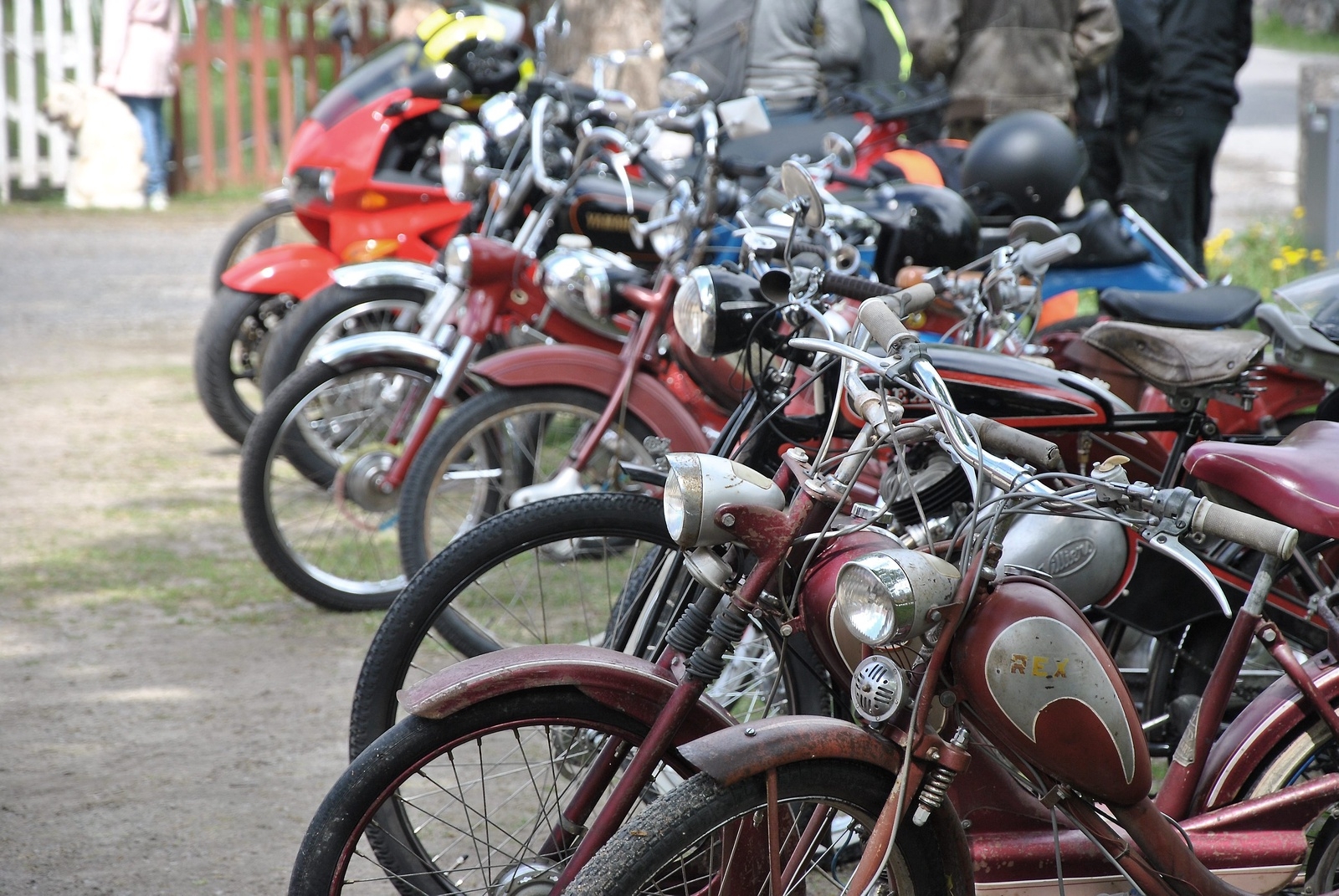 Omkring 30 mopeder ställdes ut. 	 Foto: Magnus Wahlström