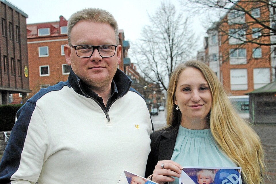 Ulf Berggren och Hanna Nilsson, Sverigedemokraterna i Hässleholm.